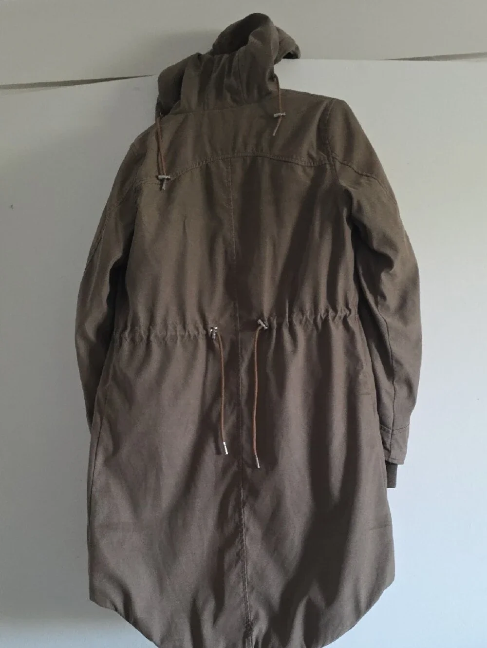 ELVINE Hooded Field Coat with Bird-Print Lining